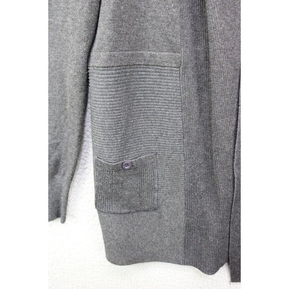 Premise Gray Long Open Front Cardigan-Size Small-Pockets - Picture 2 of 11